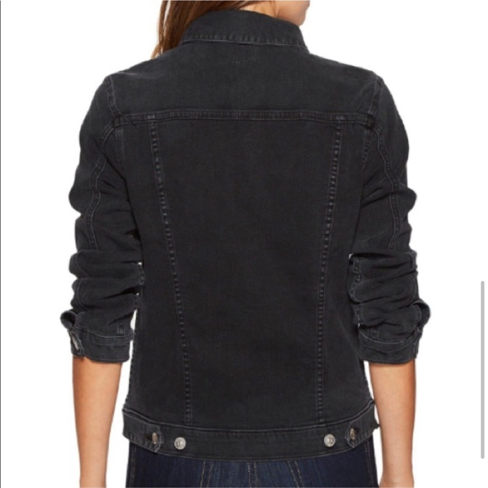 Hudson Jeans Moto Oversized Jacket Grey Black Denim Size Small - Picture 6 of 16